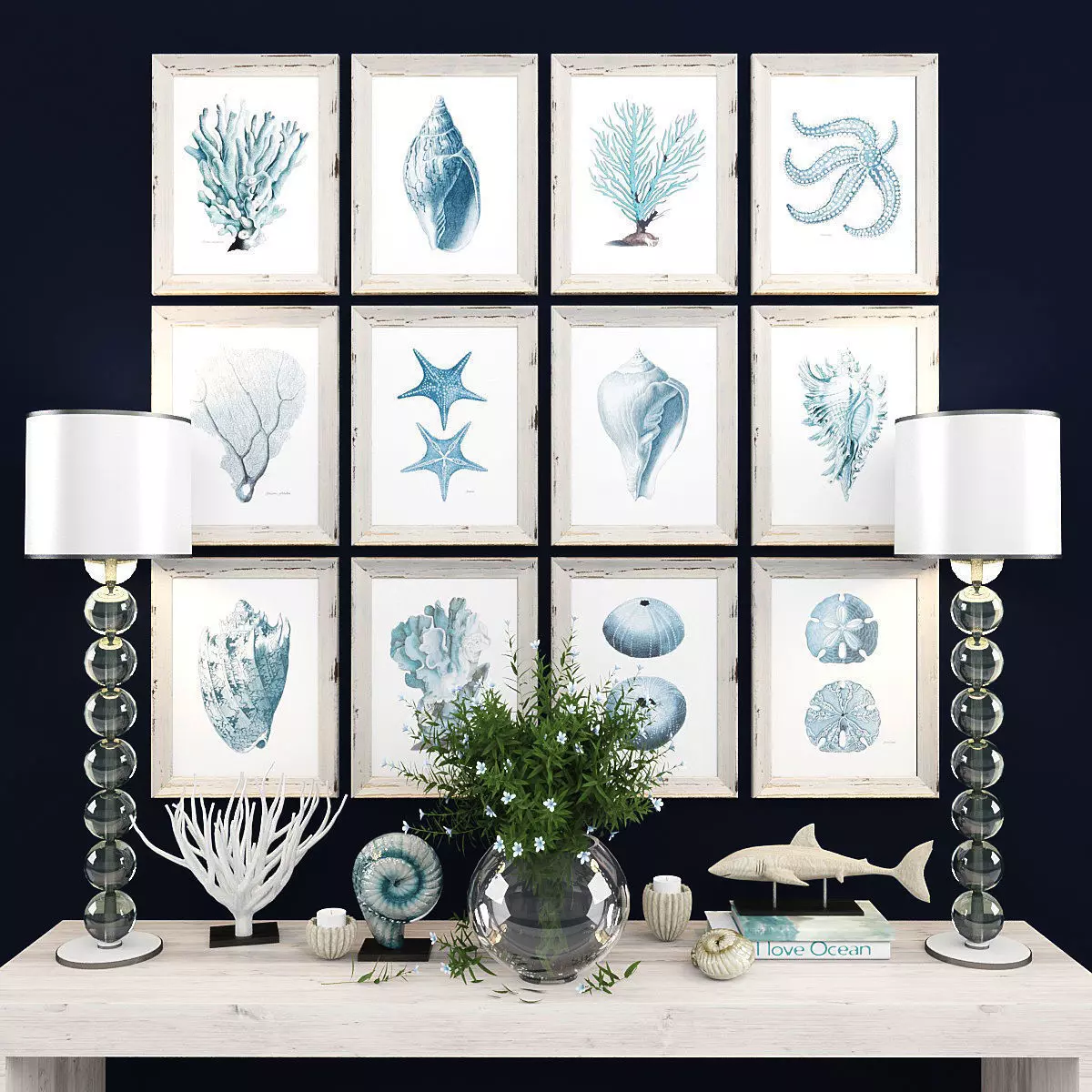Decorative set-14 Low-poly 3D model_0