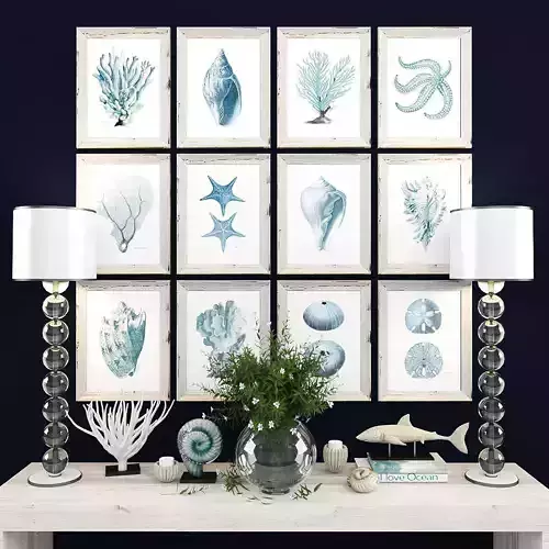 Decorative set-14 Low-poly 3D model