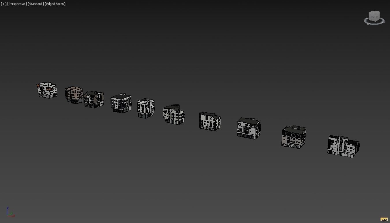 modern house 10set 3D model_2