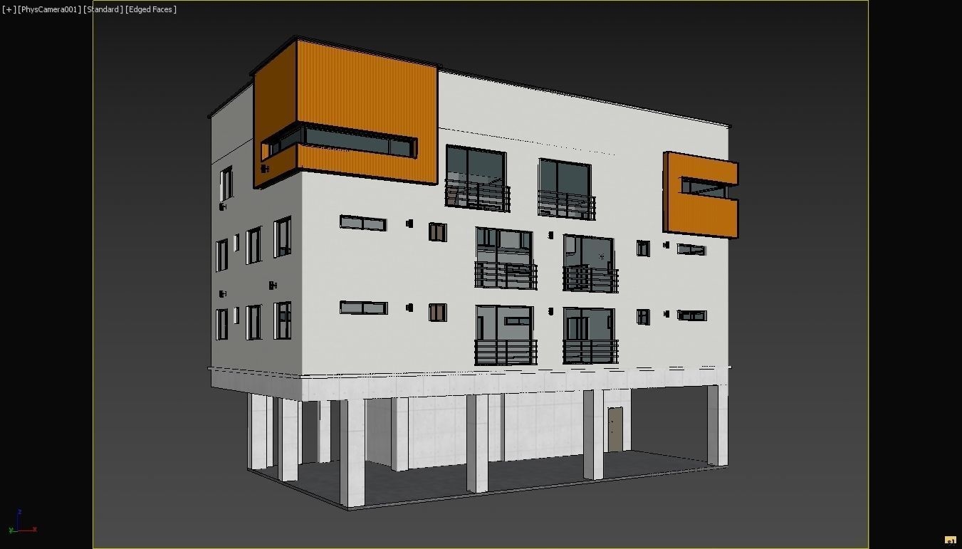 modern house 10set 3D model_3