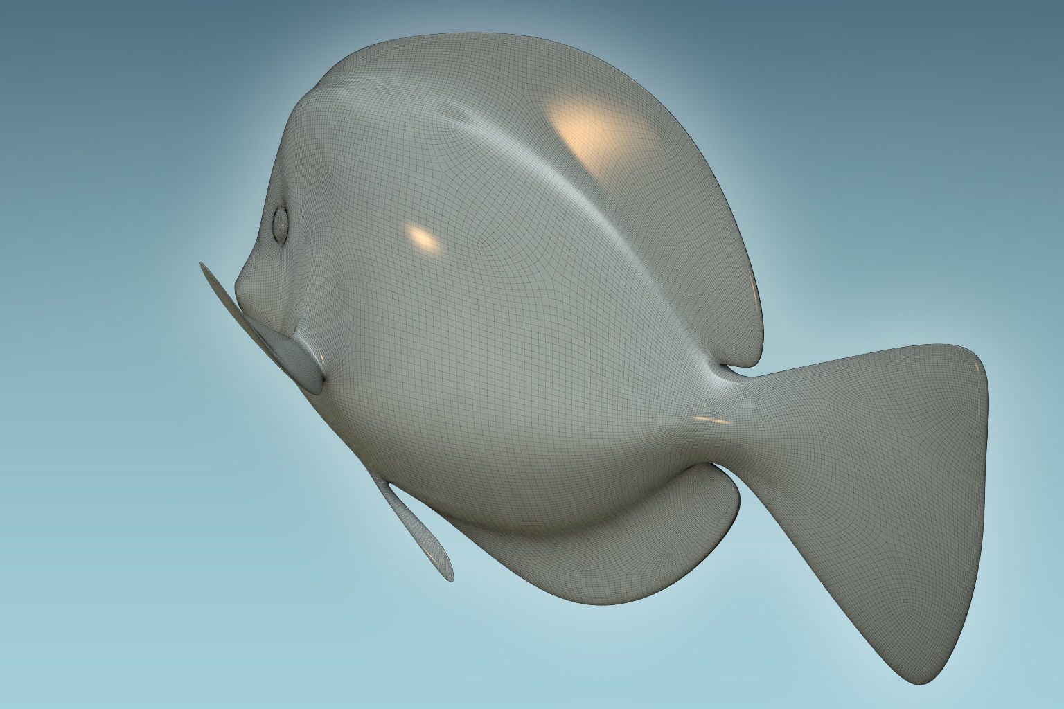 Zebrasoma Fish 5 3D model_7