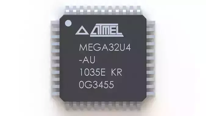 Atmel Atmega 32U4 IC 3D model