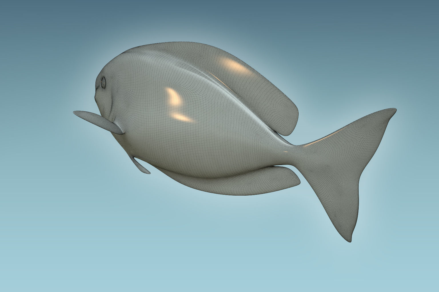 Pale Fish 3D model_7