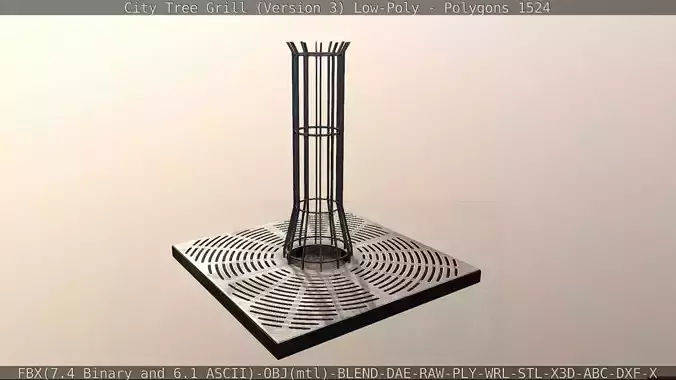 City Tree Grill - Version 3 - Low-Poly - PBR Low-poly 3D model