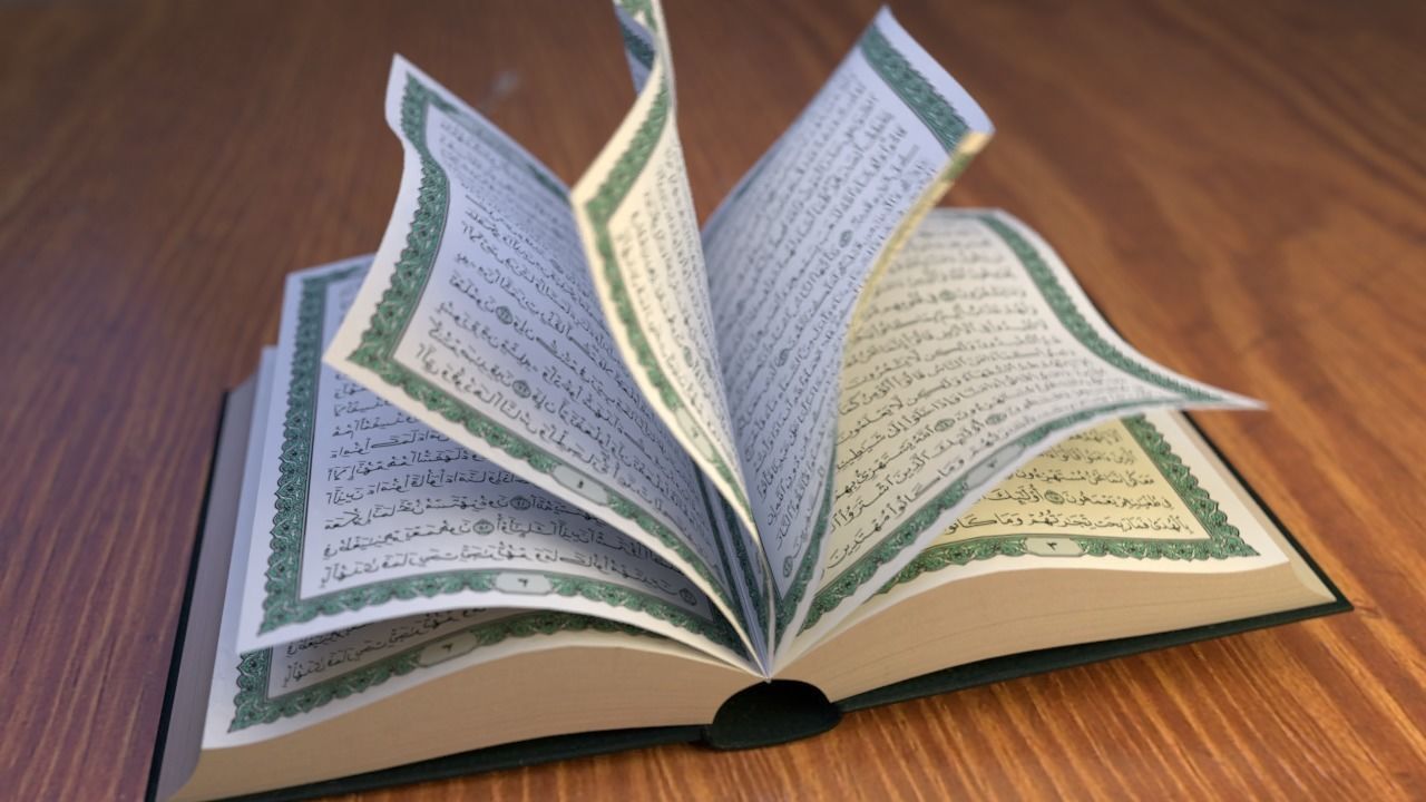 Quran with animation Low-poly 3D model_0