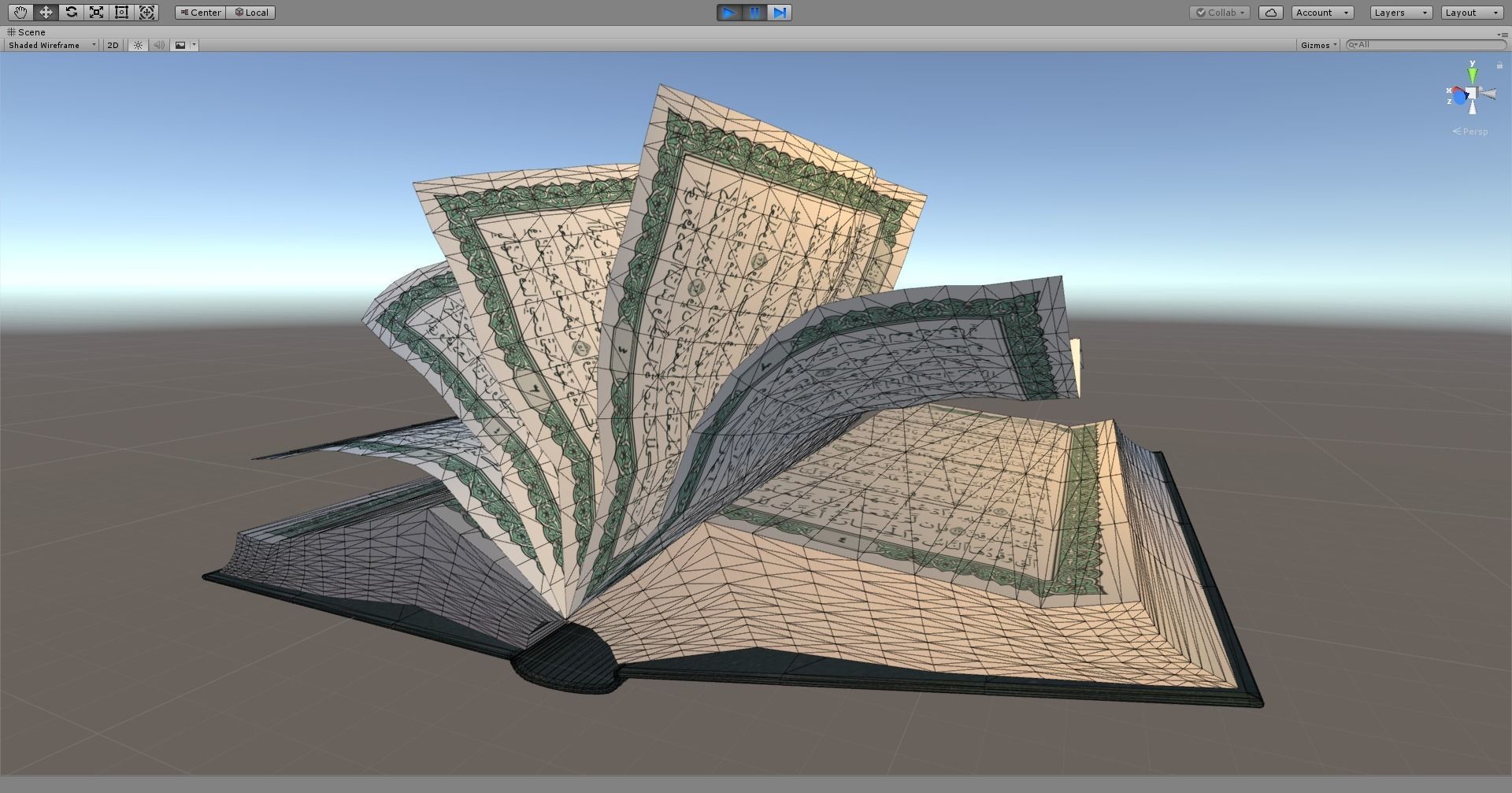 Quran with animation Low-poly 3D model_12