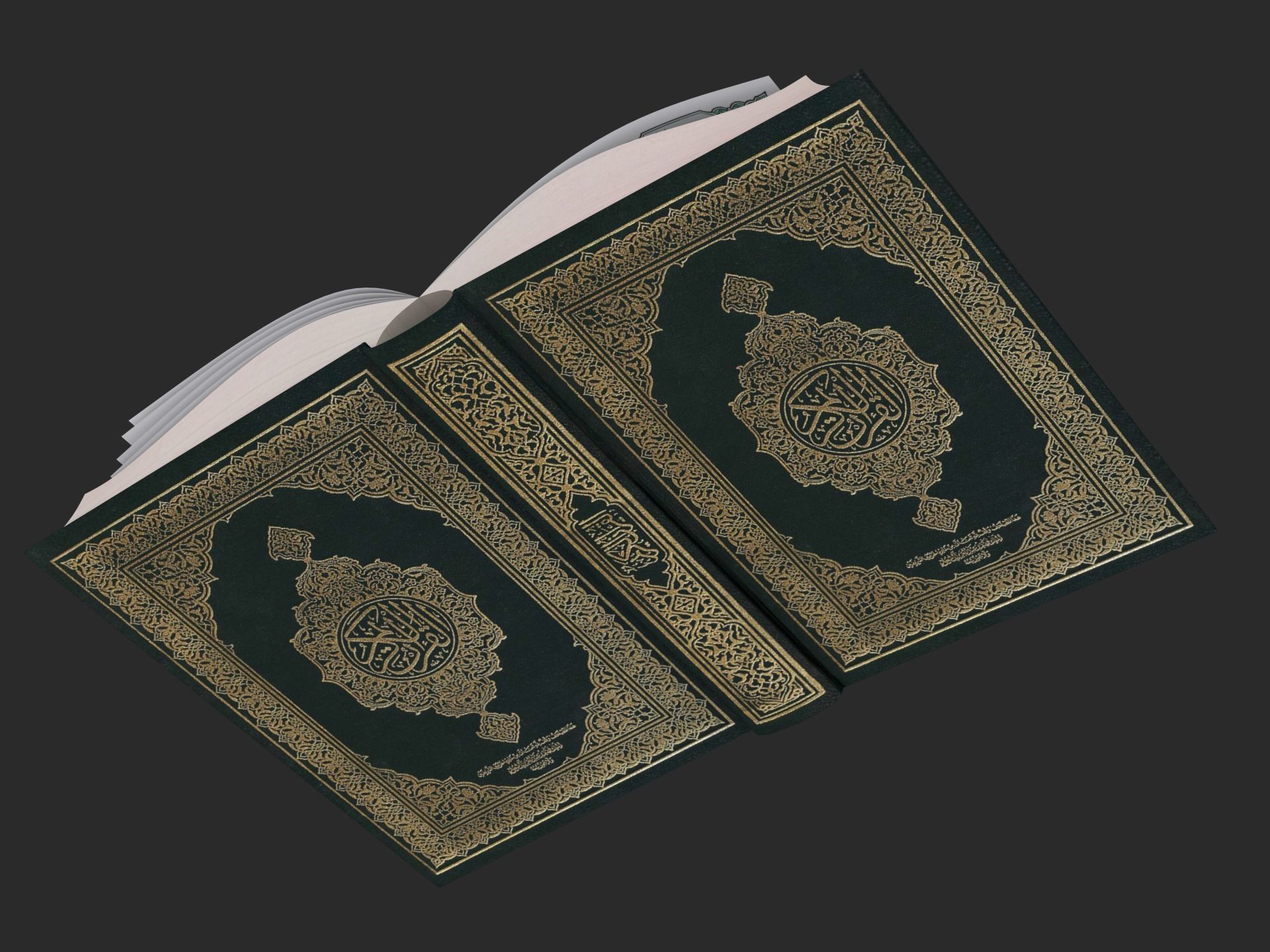 Quran with animation Low-poly 3D model_19