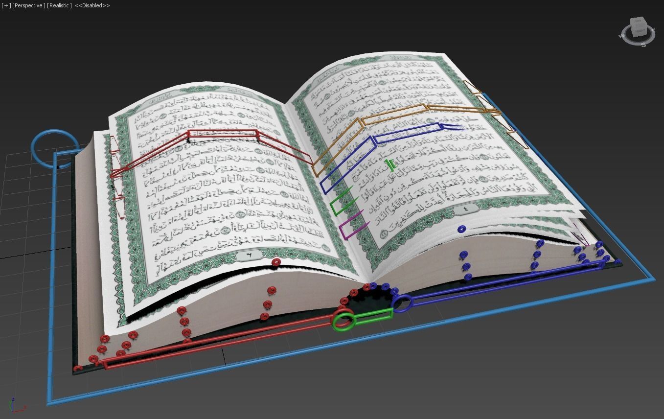Quran with animation Low-poly 3D model_13