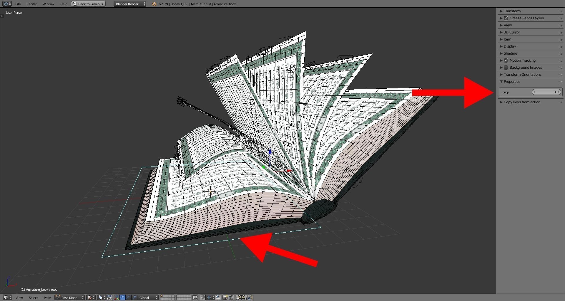 Quran with animation Low-poly 3D model_8
