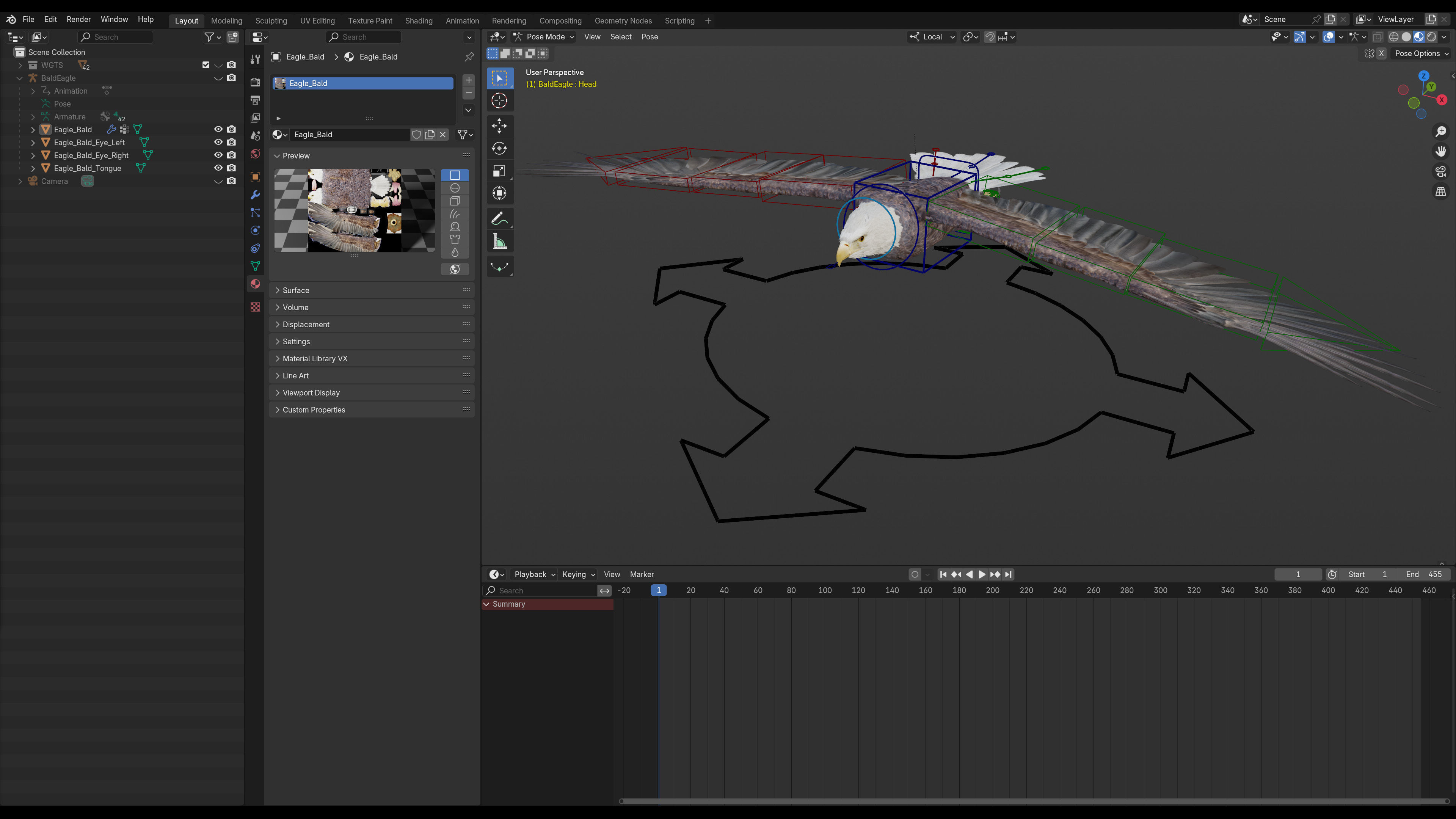 Animated Eagles 3D model_15