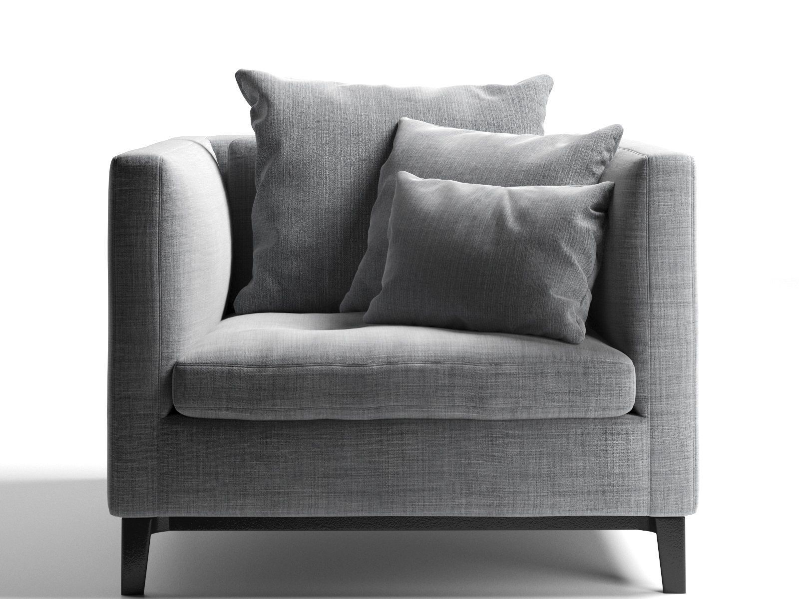 Andersen Armchair with Footstool 3D model_1