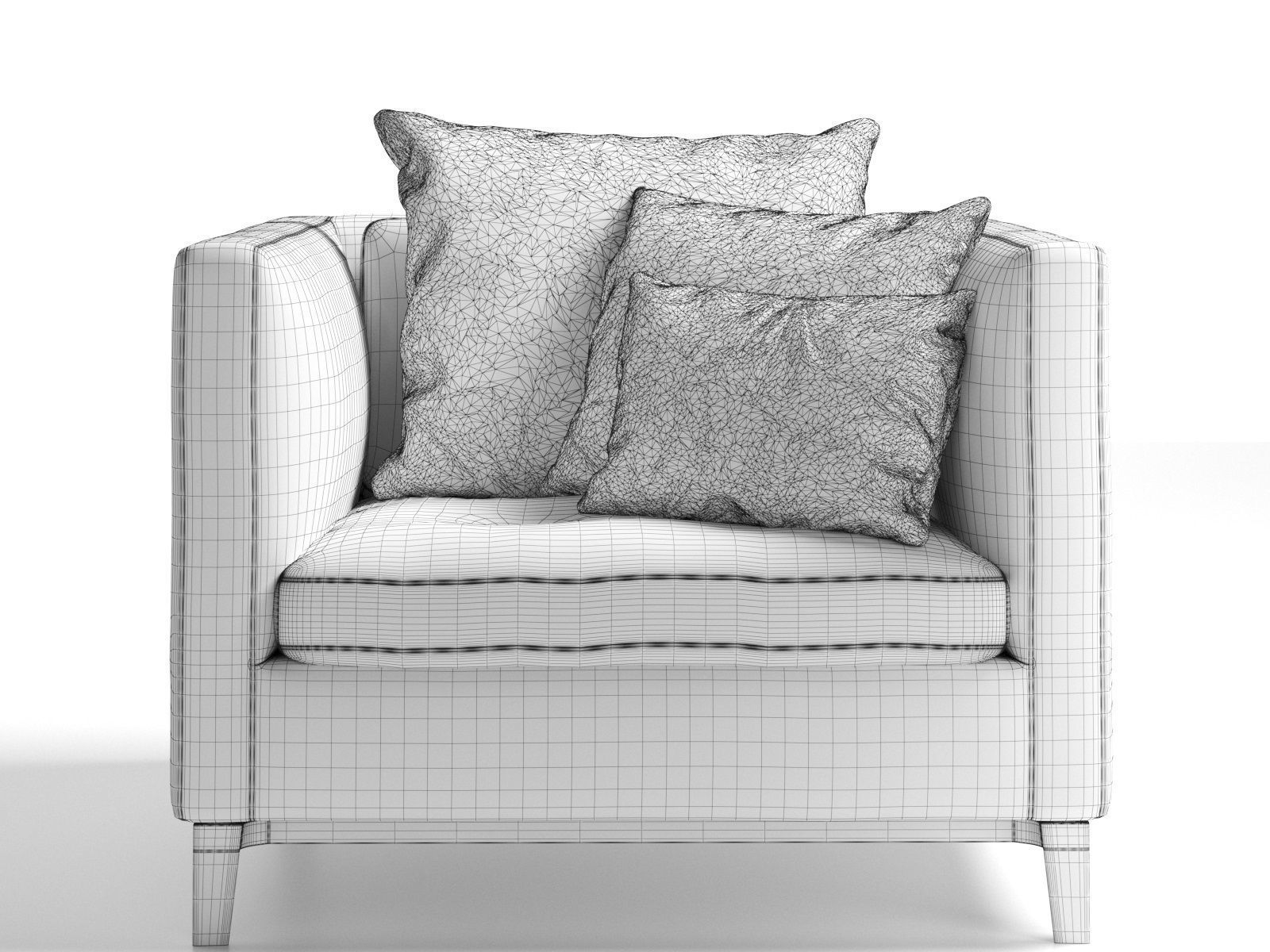 Andersen Armchair with Footstool 3D model_3