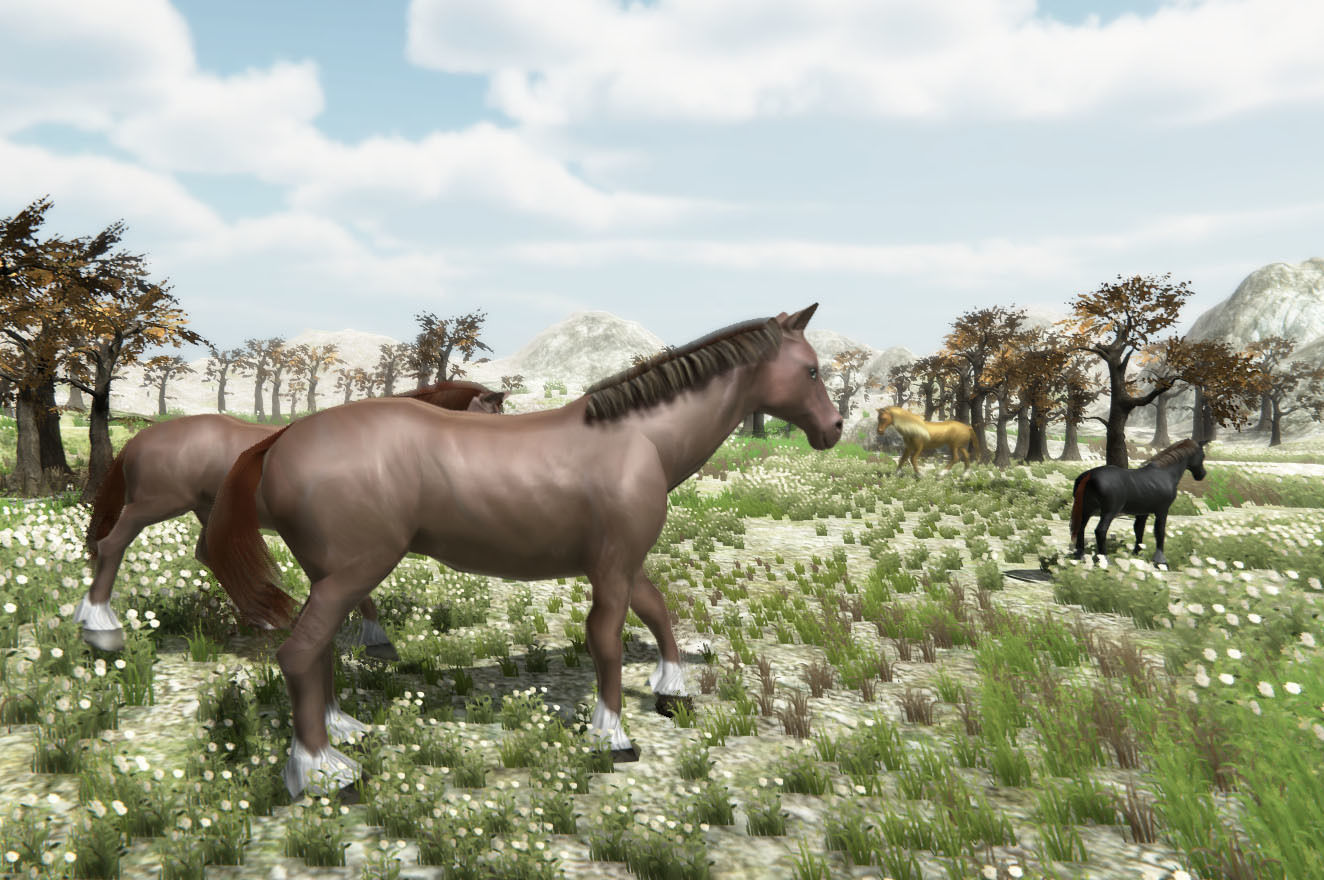 Animated Horse model Pack Low-poly 3D model_2