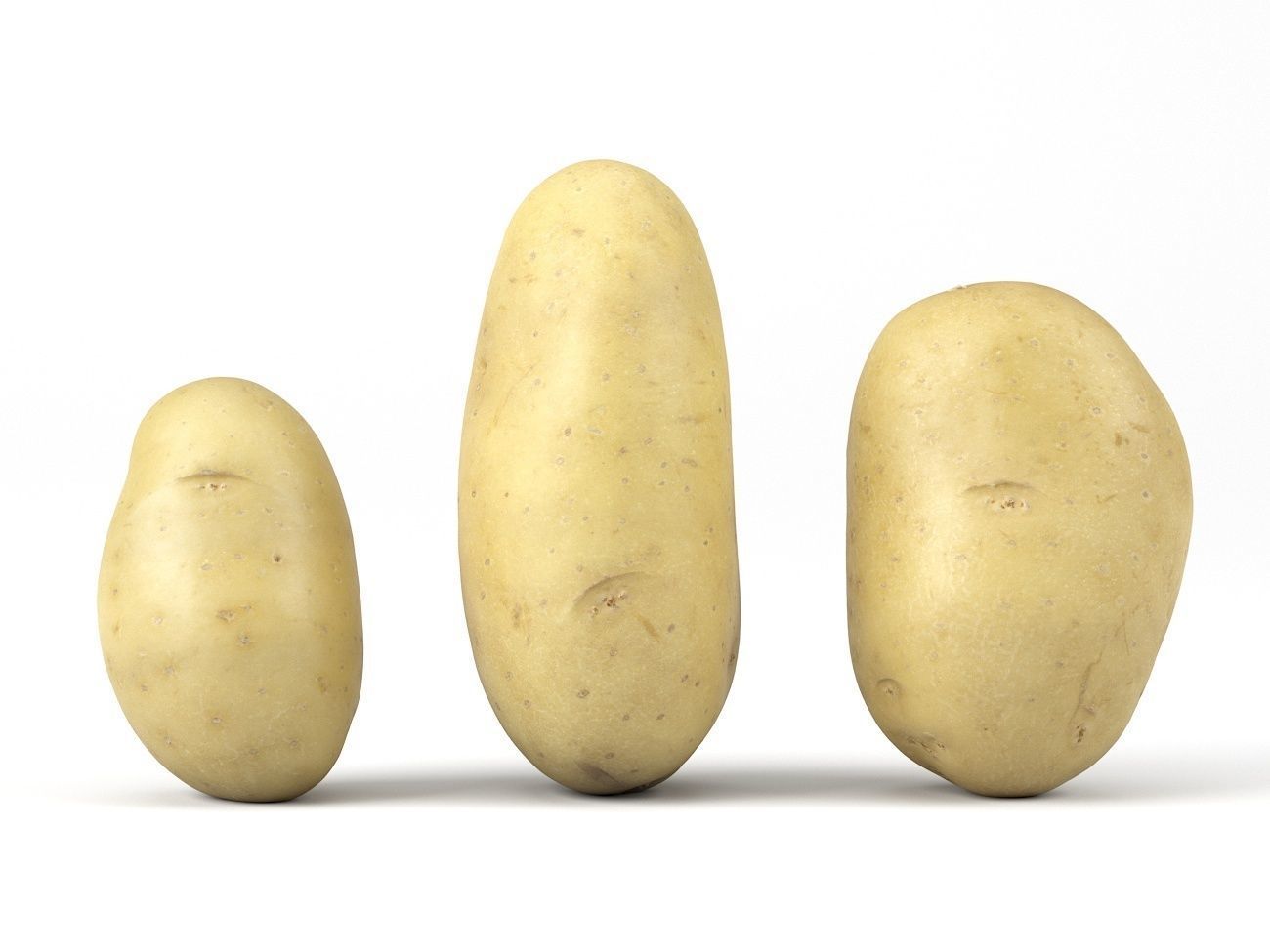 Three Different Photorealistic Potato 3D Scans 3D model_3