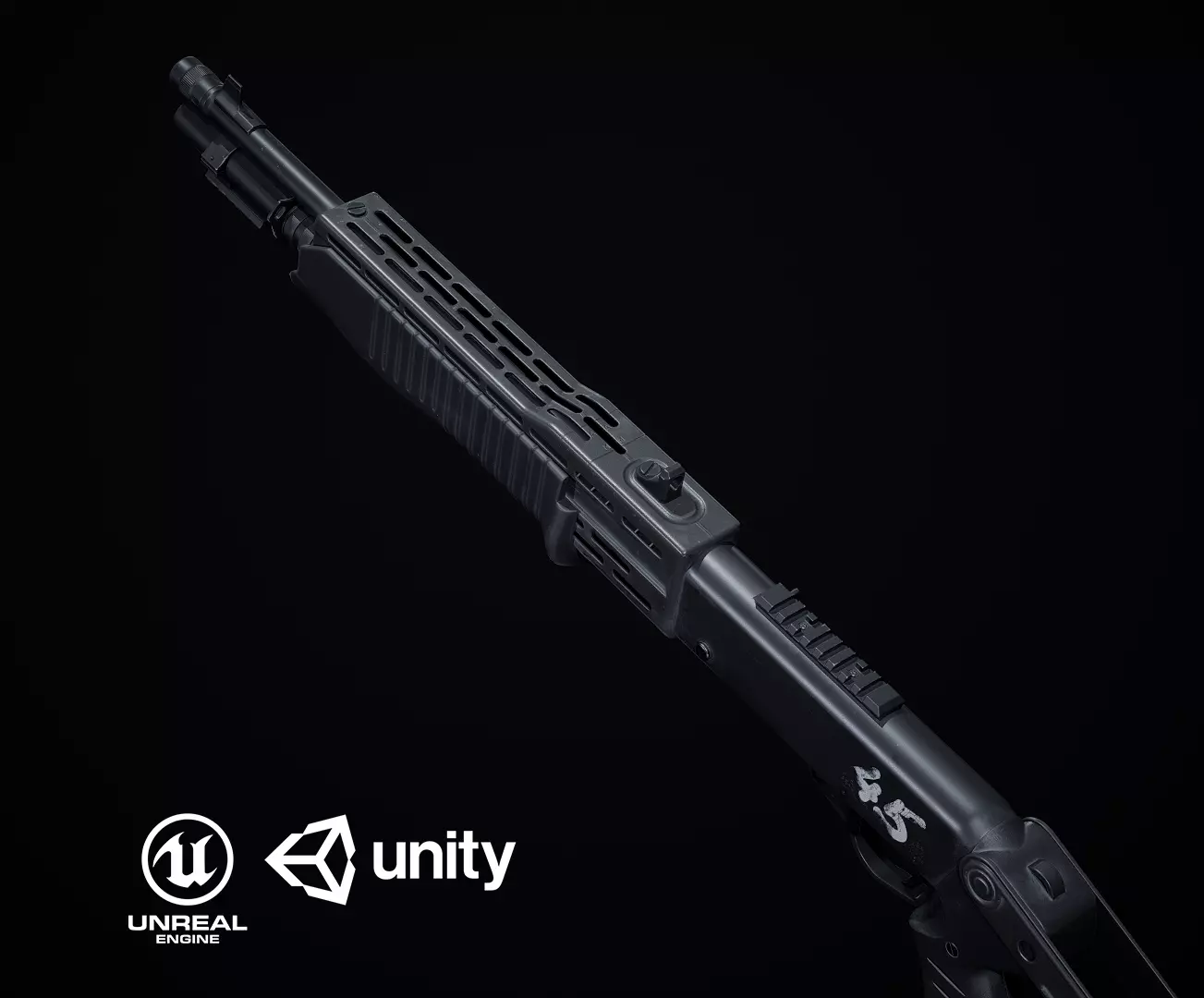 SPAS 12 PBR Low-poly 3D model_0