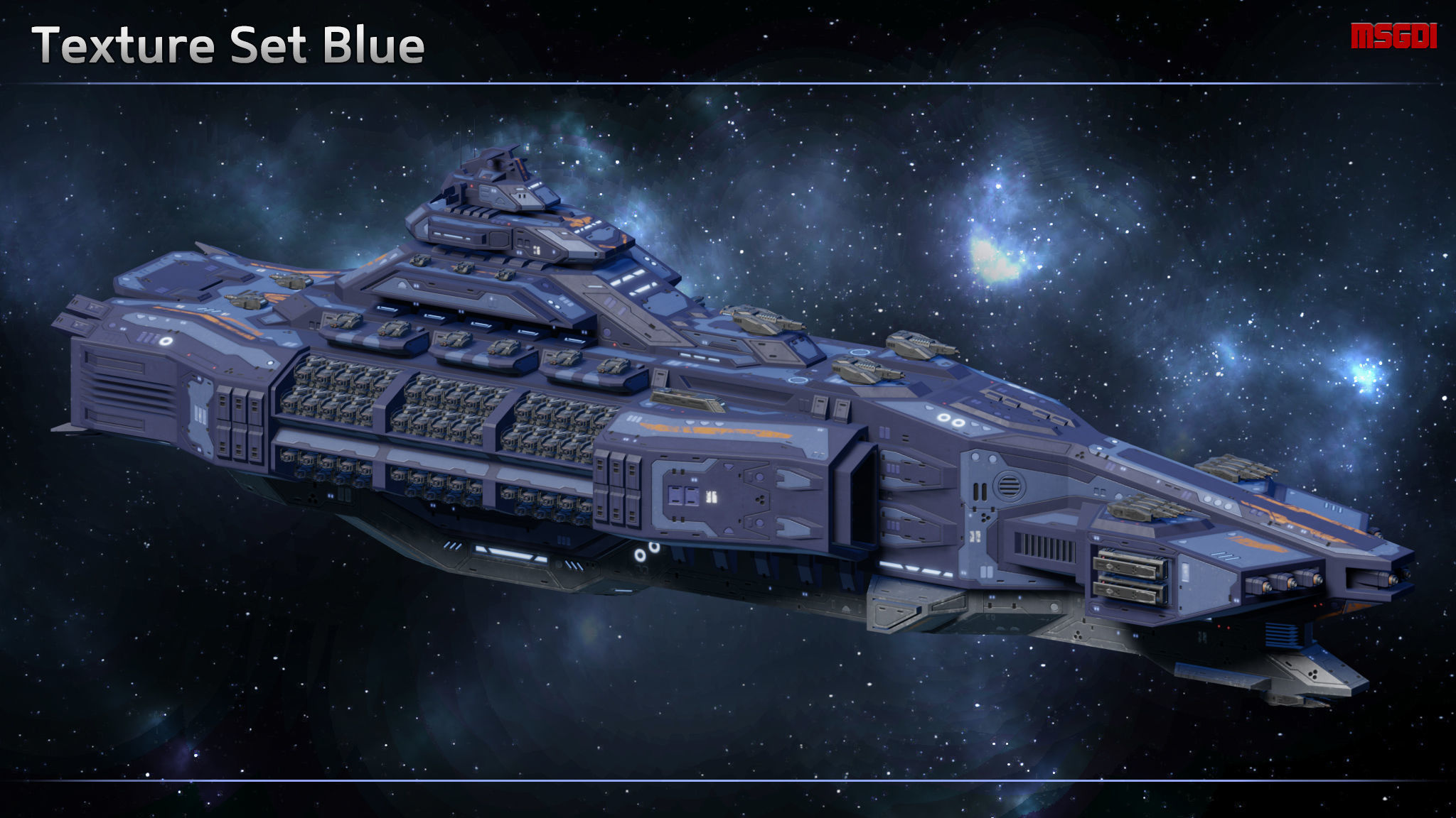 Spaceship Siege Battleship Venom Low-poly 3D model_8