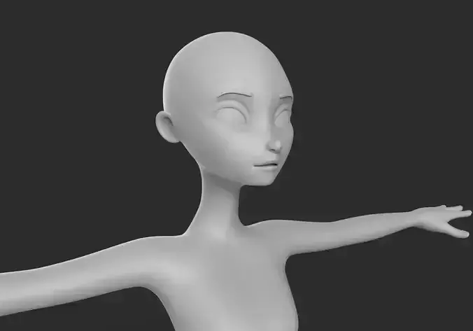 3D Girl Base Mesh Model 3D model