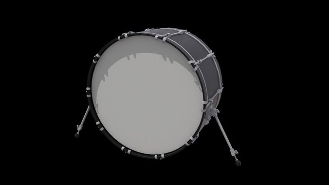 Bass Drum Low-poly 3D model