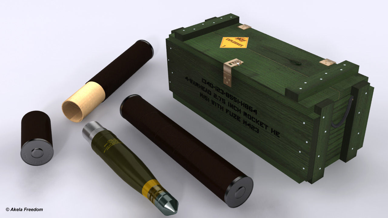 Hydra 70 Warhead Storage System 3D model_1