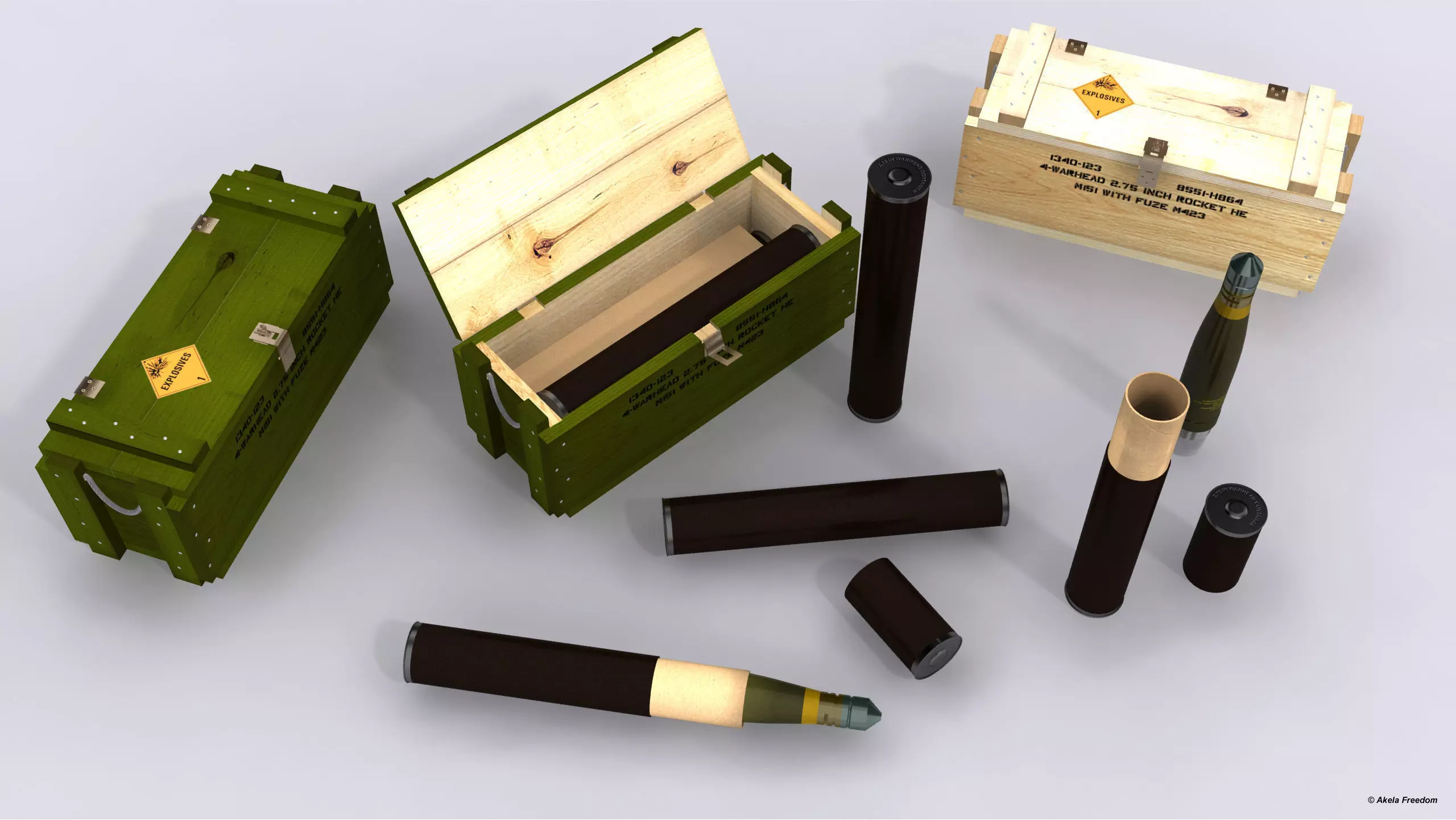 Hydra 70 Warhead Storage System 3D model_0