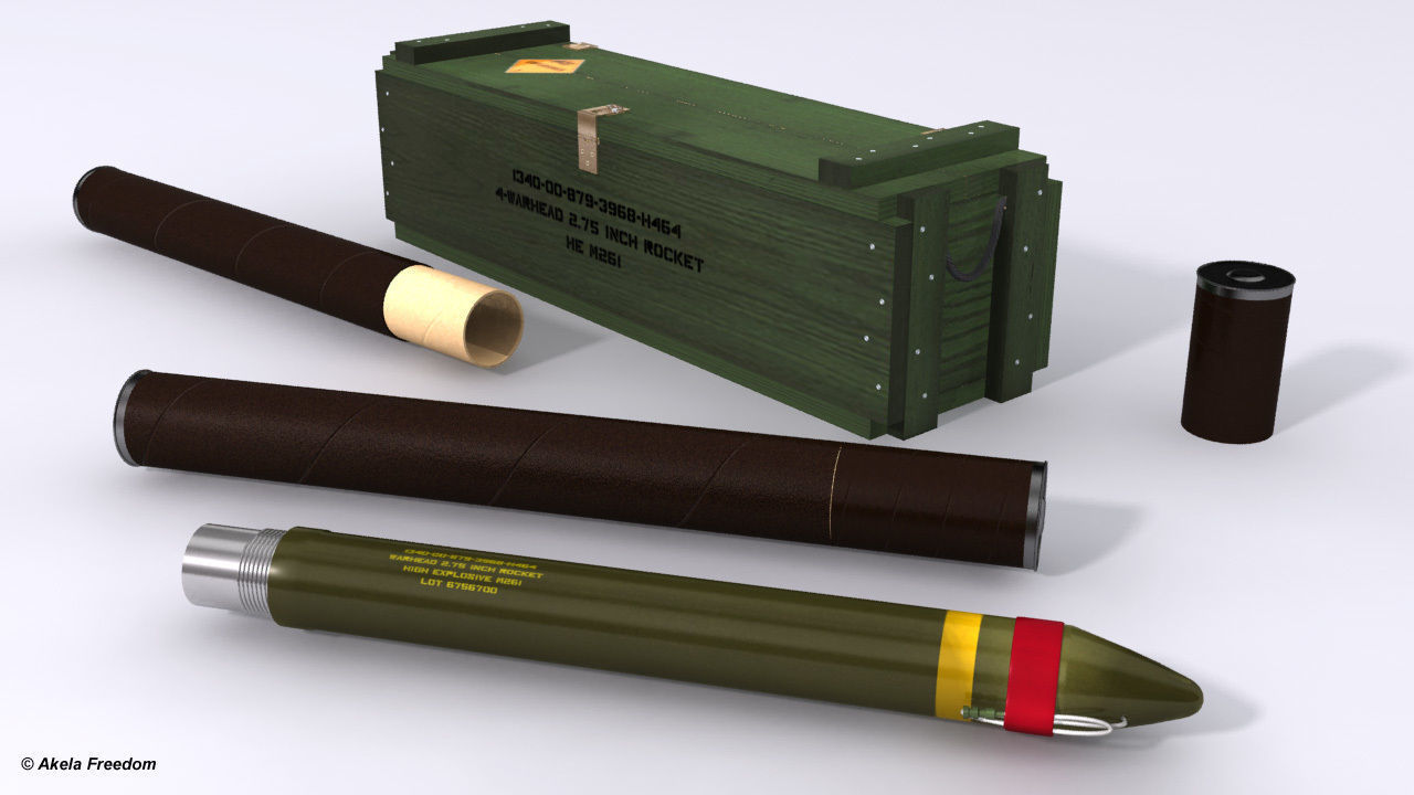 Hydra 70 Warhead Storage System 3D model_2