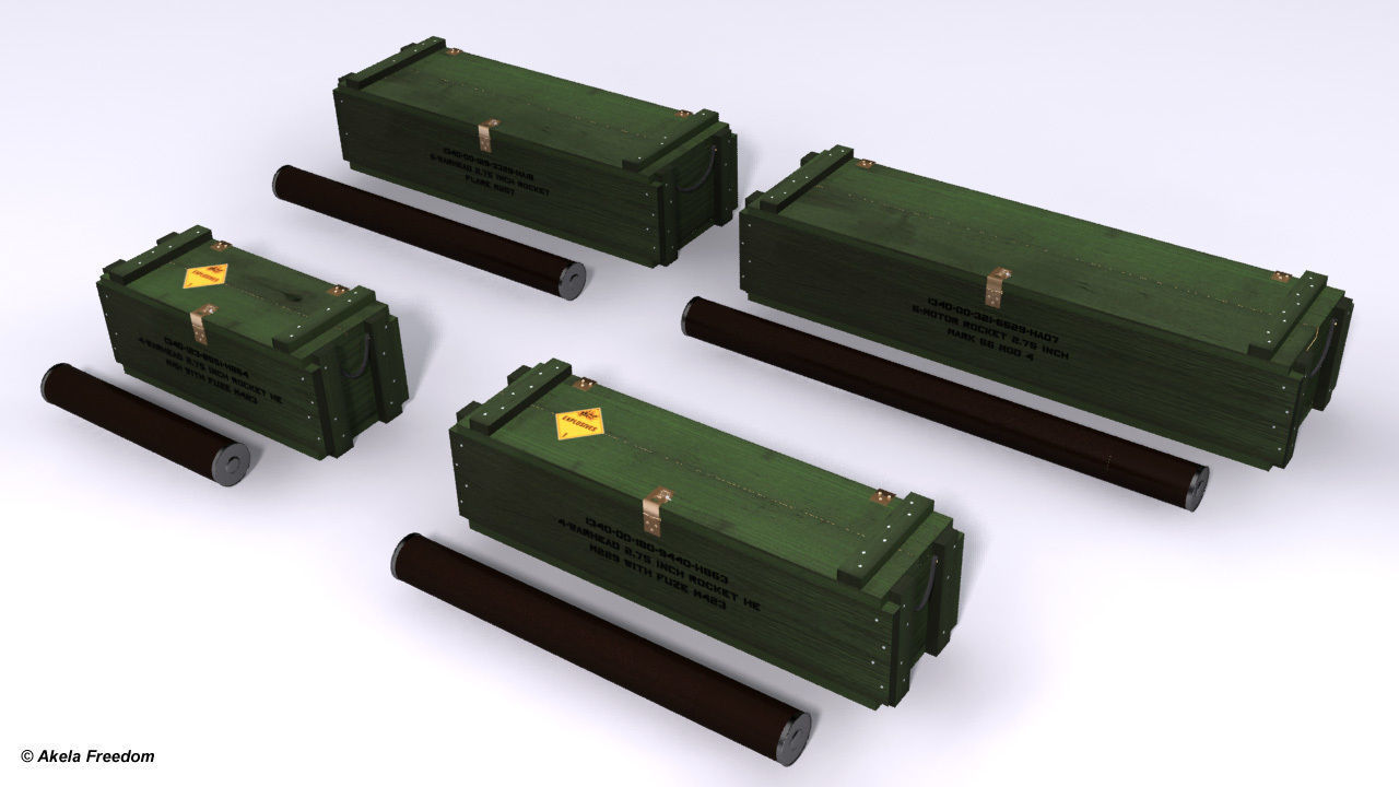 Hydra 70 Warhead Storage System 3D model_5