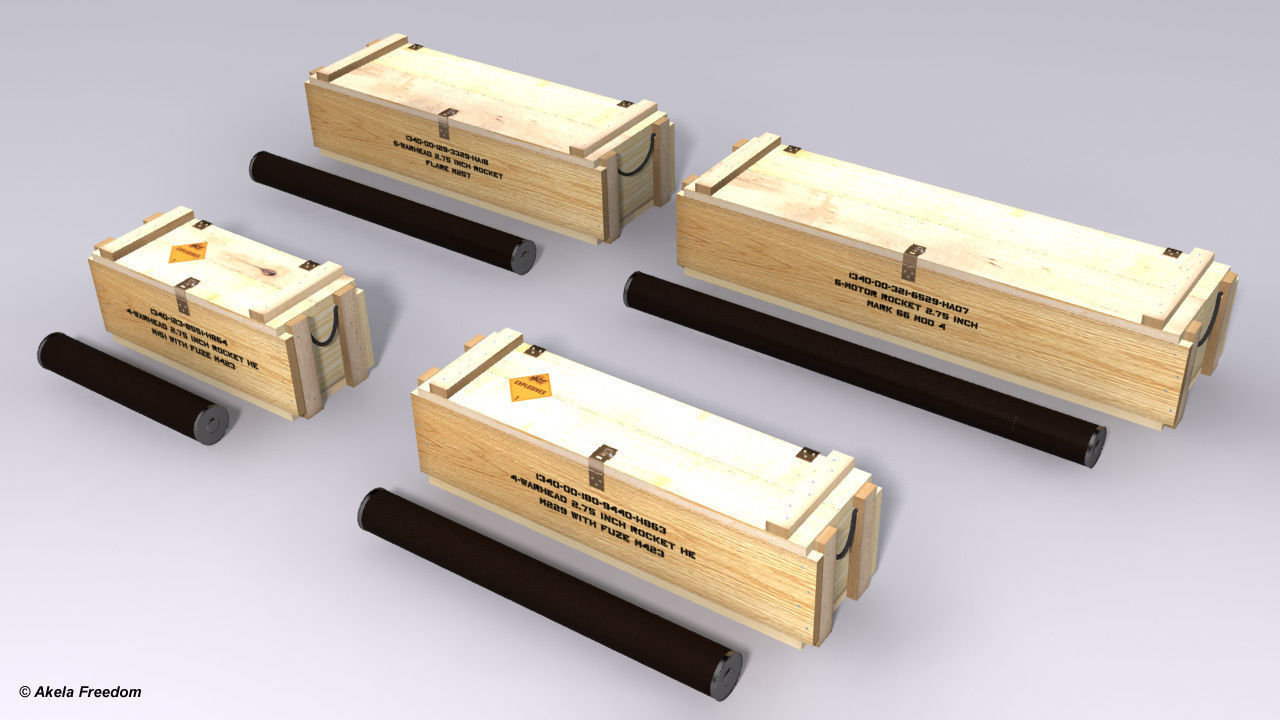 Hydra 70 Warhead Storage System 3D model_6