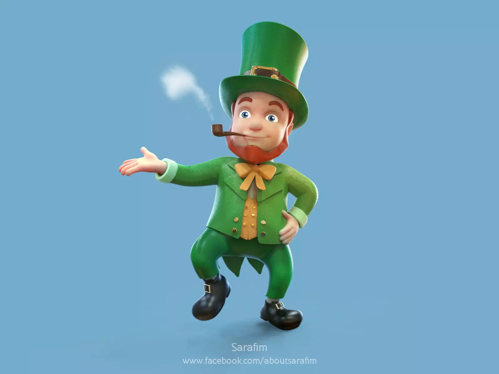3D Model Character Leprechaun Cartoon Elf 3D model