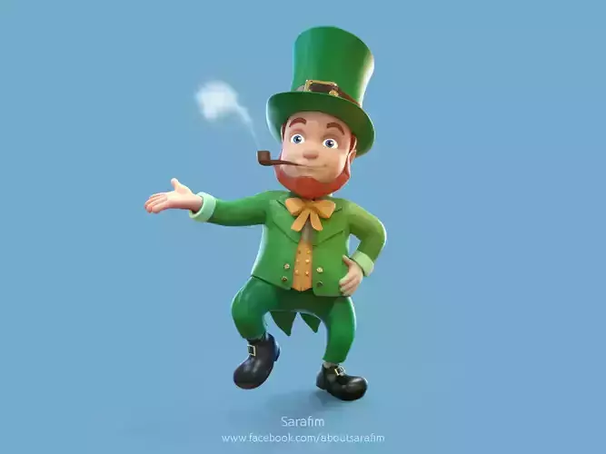 3D Model Character Leprechaun Cartoon Elf 3D model