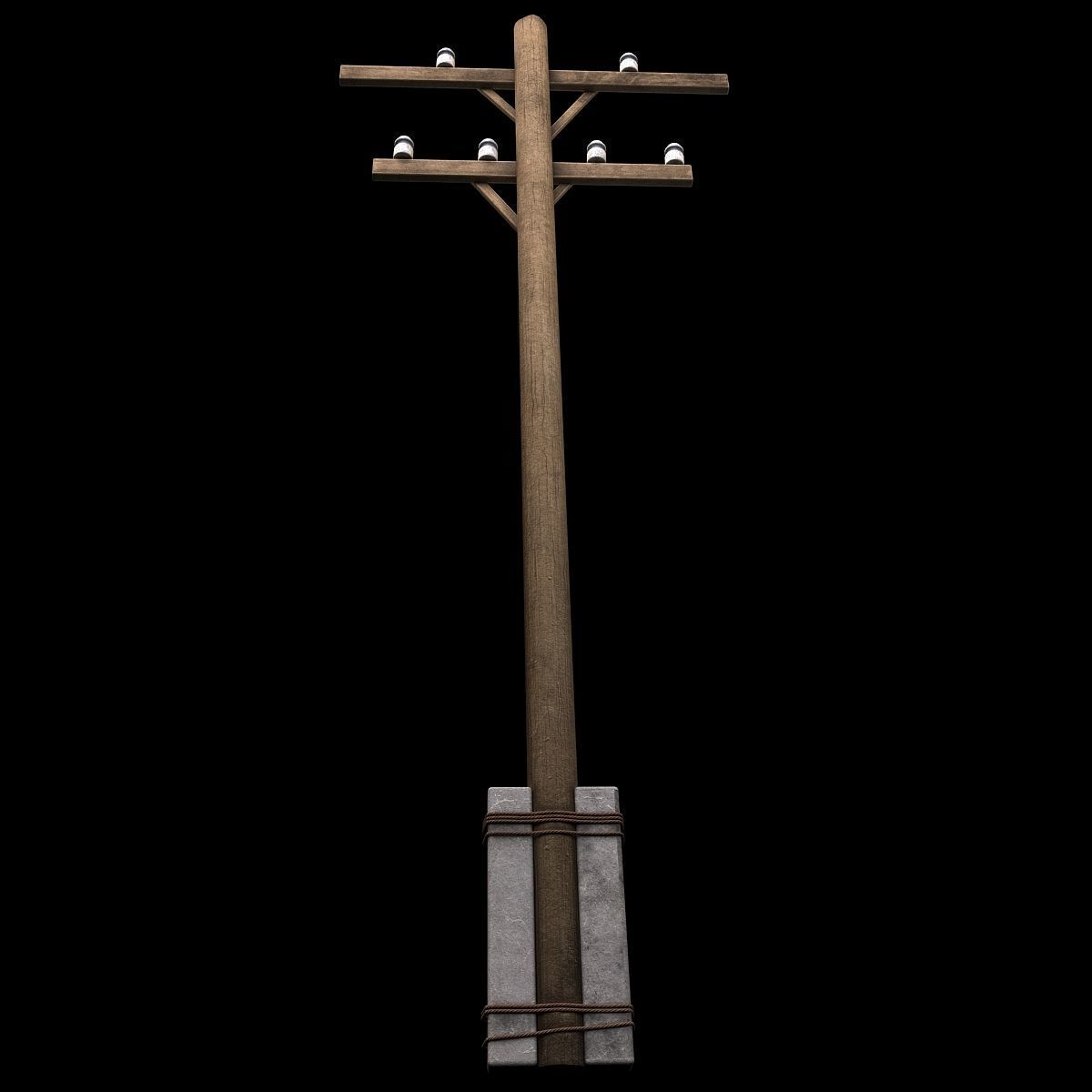 Electric wood pillar 3D model_5