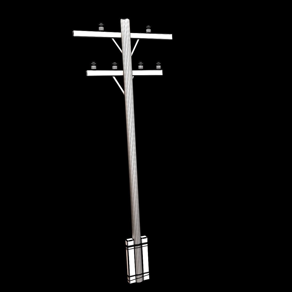 Electric wood pillar 3D model_9