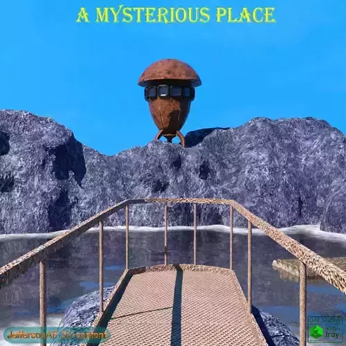 A mysterious place obj 3D model
