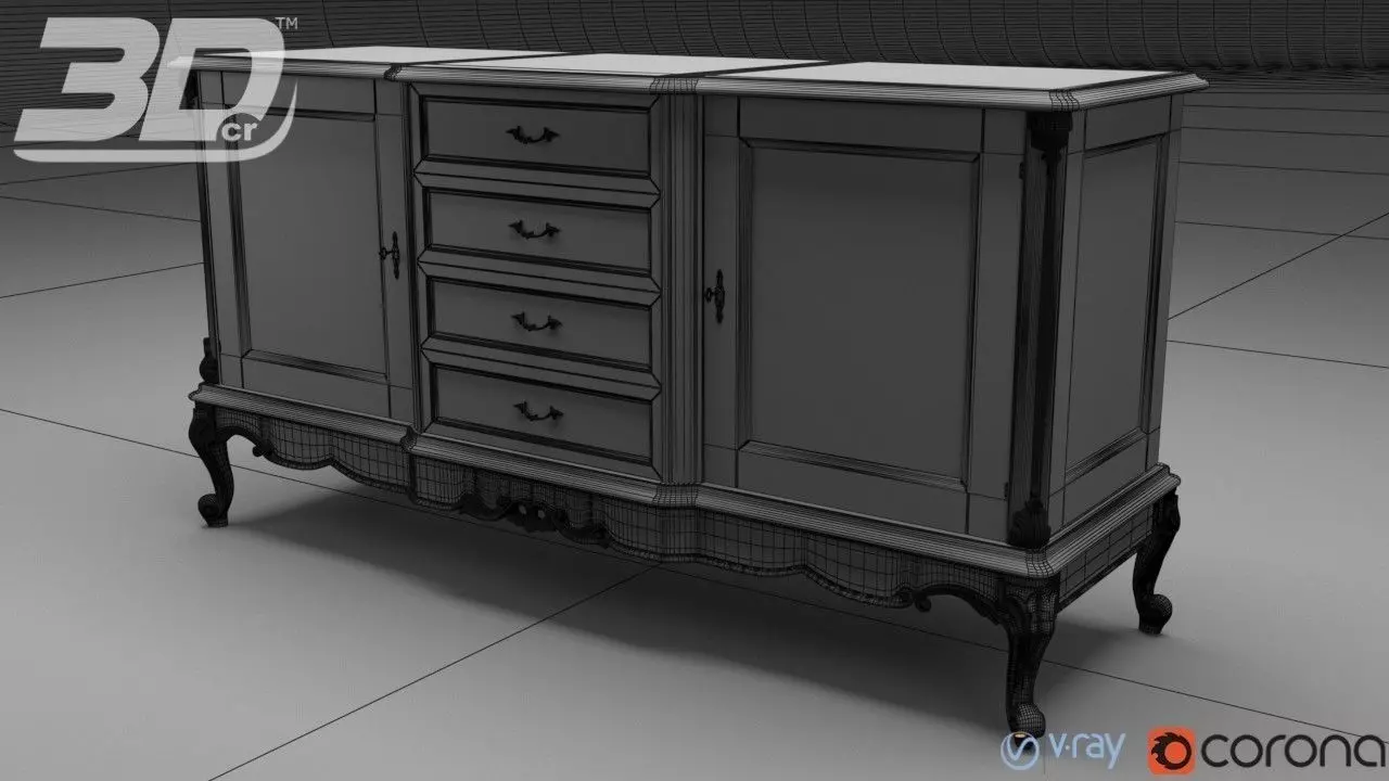 Celinette Sideboard 3D model_4