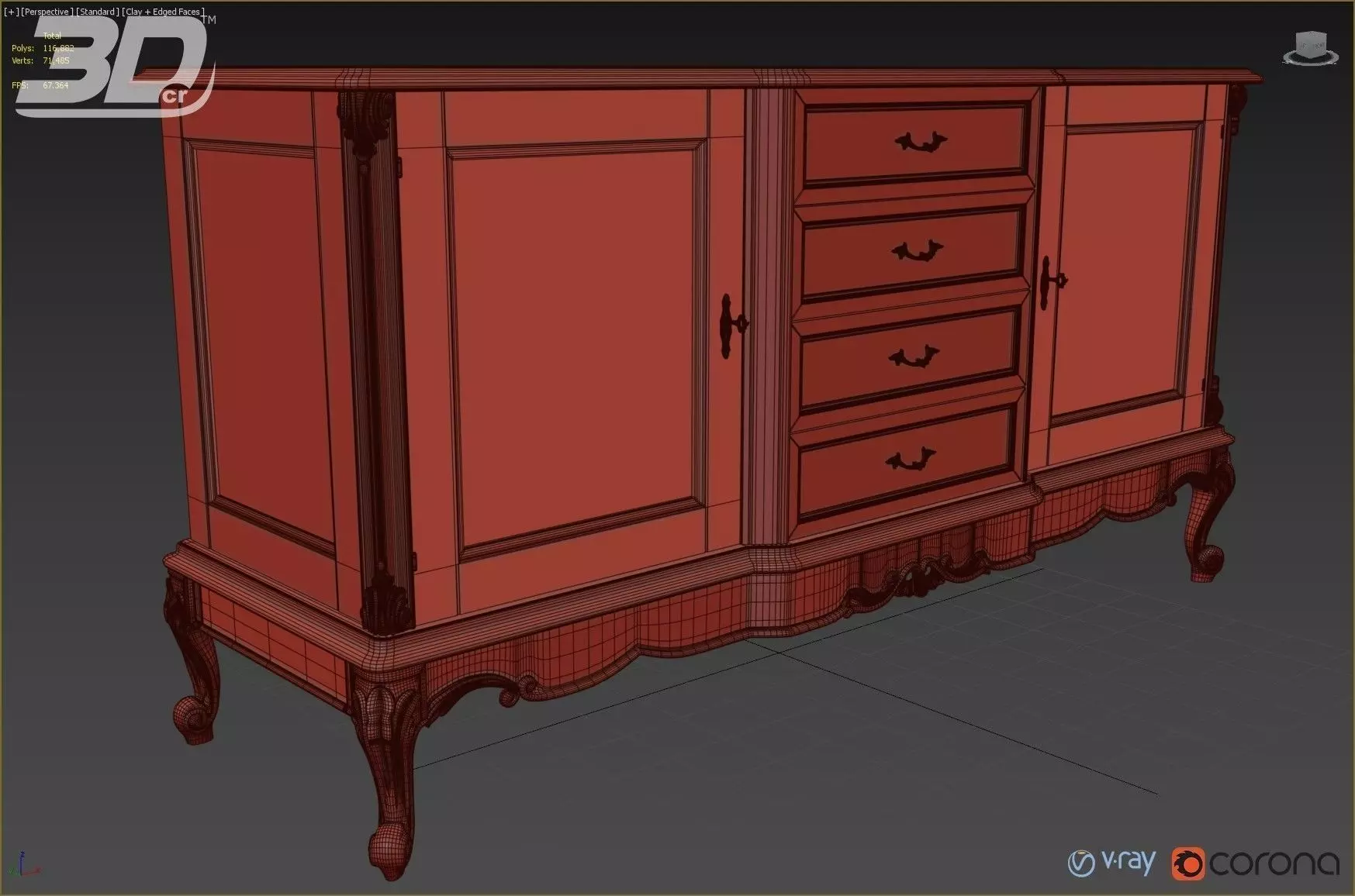 Celinette Sideboard 3D model_8