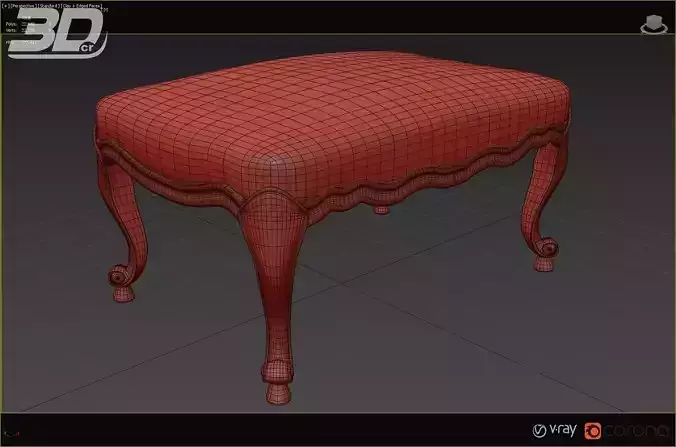 Cameo  Pouf 3D model