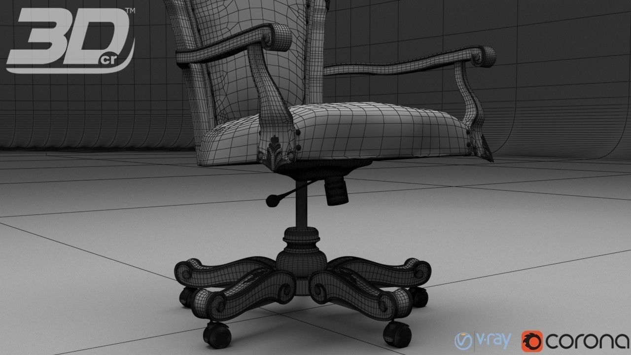 Caelia Swivel Armchair 3D model_6