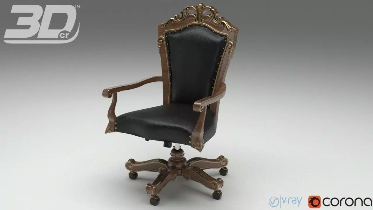 Caelia Swivel Armchair 3D model_0