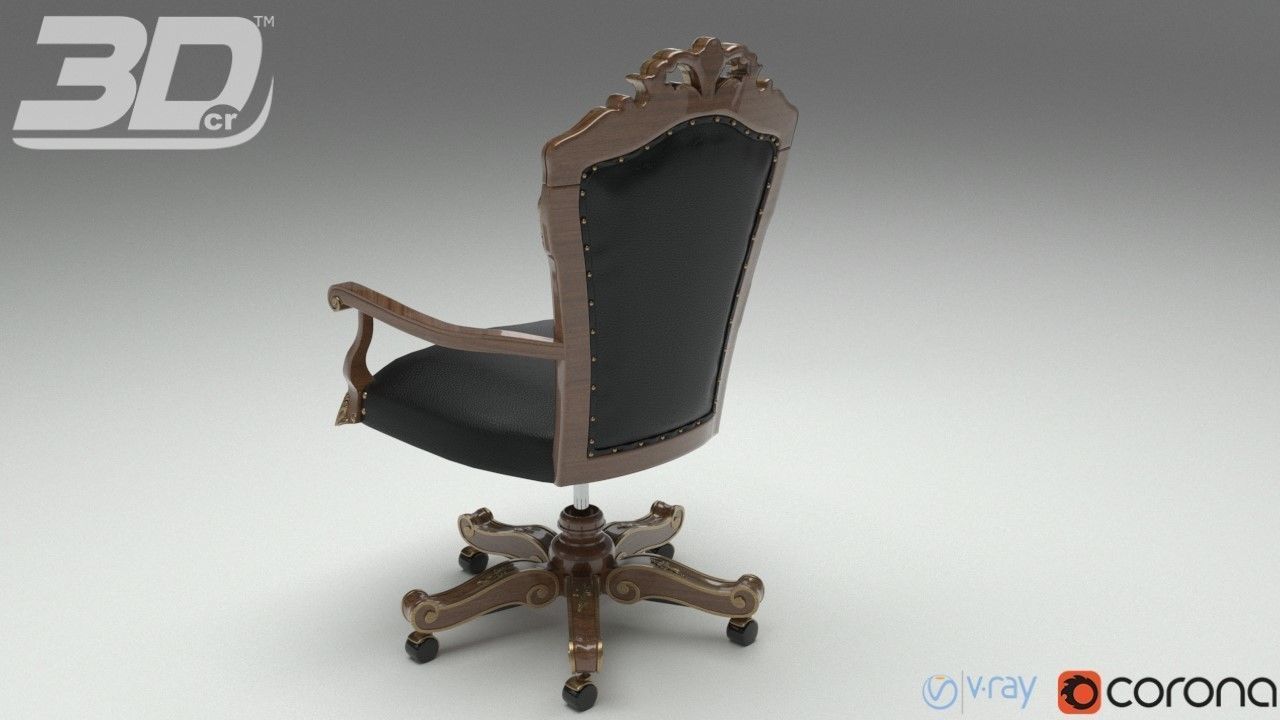 Caelia Swivel Armchair 3D model_1