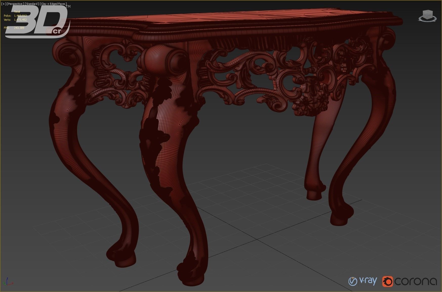 Candace Side Table 3D model_8