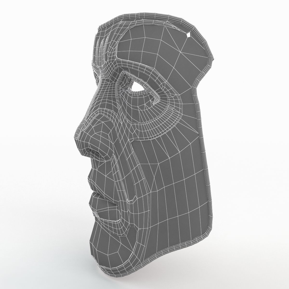 Metal Mask 2 Low-poly 3D model_12
