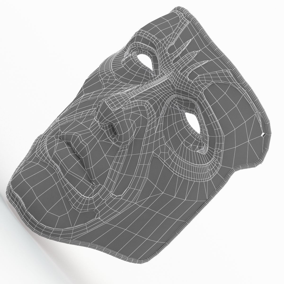 Metal Mask 2 Low-poly 3D model_11