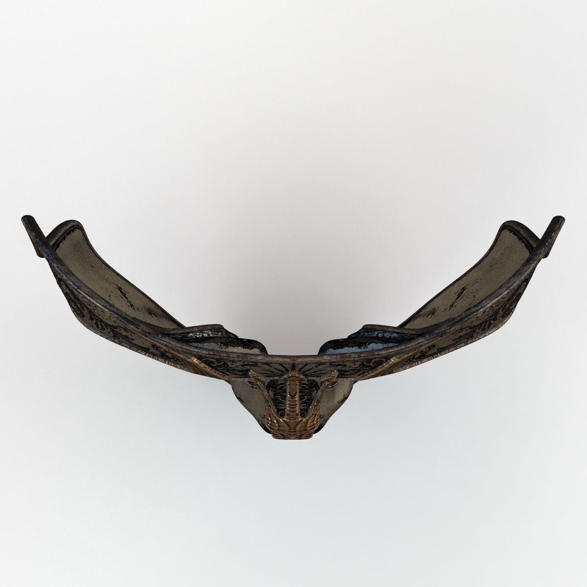Metal Mask 2 Low-poly 3D model_4