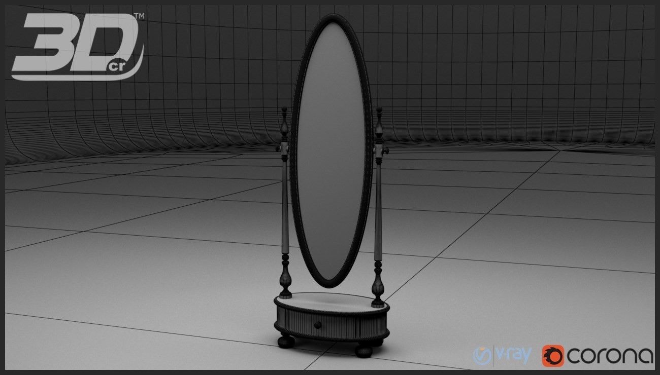 Acacia Mirror 3D model_5