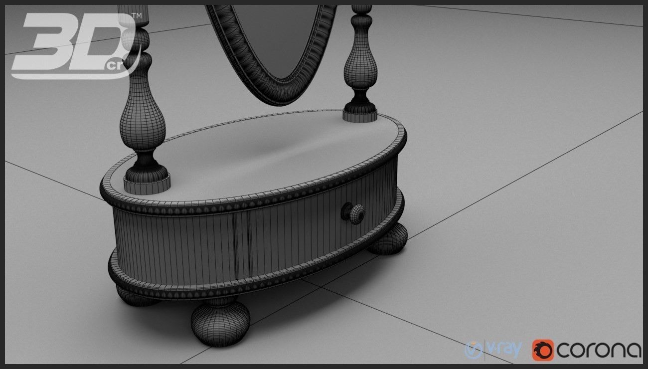 Acacia Mirror 3D model_3