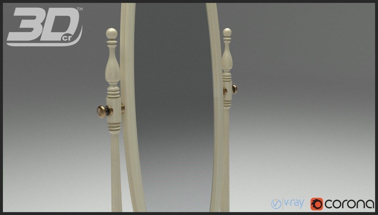 Acacia Mirror 3D model_2