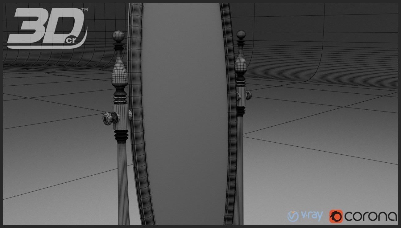 Acacia Mirror 3D model_4