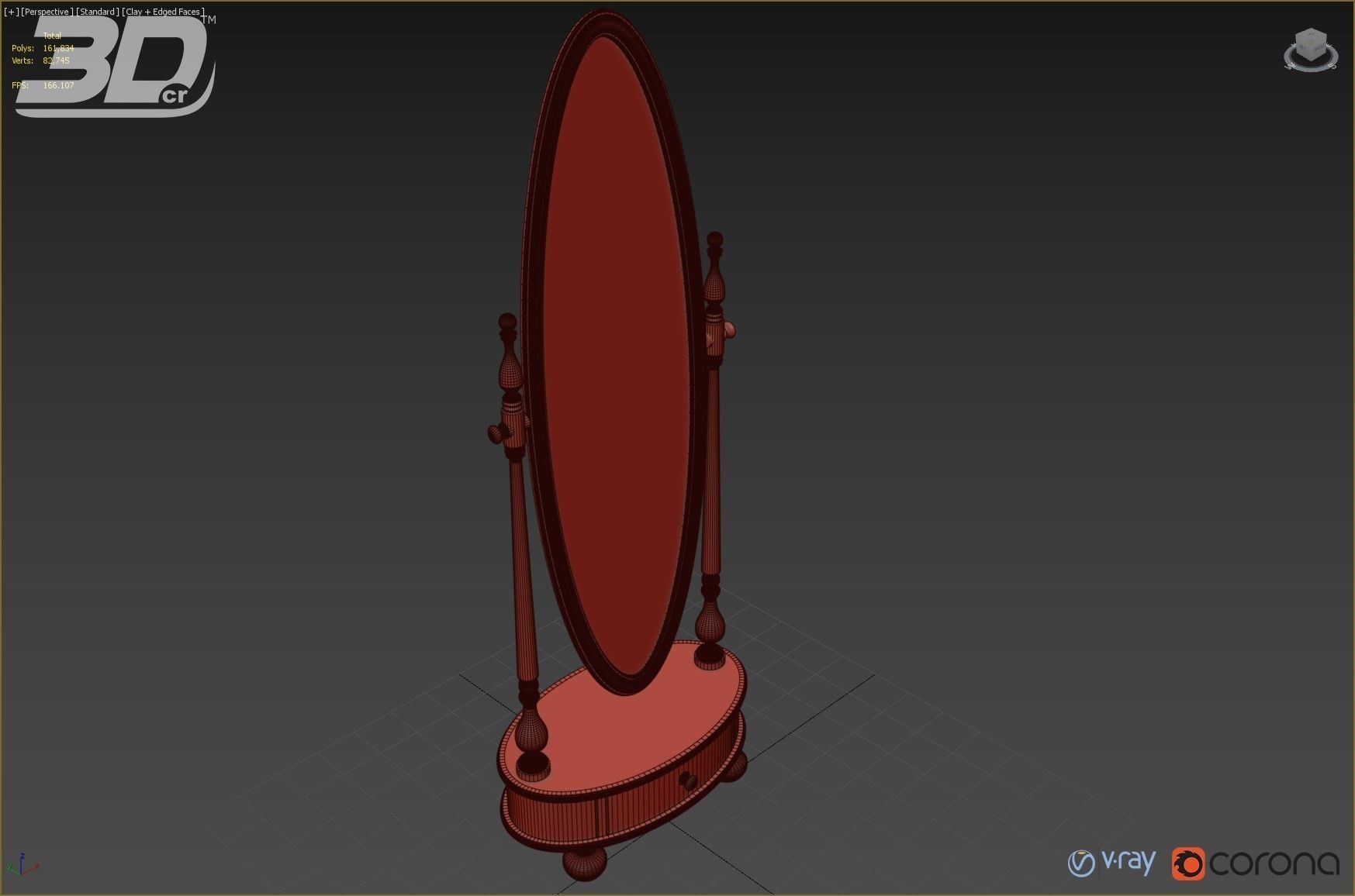 Acacia Mirror 3D model_6