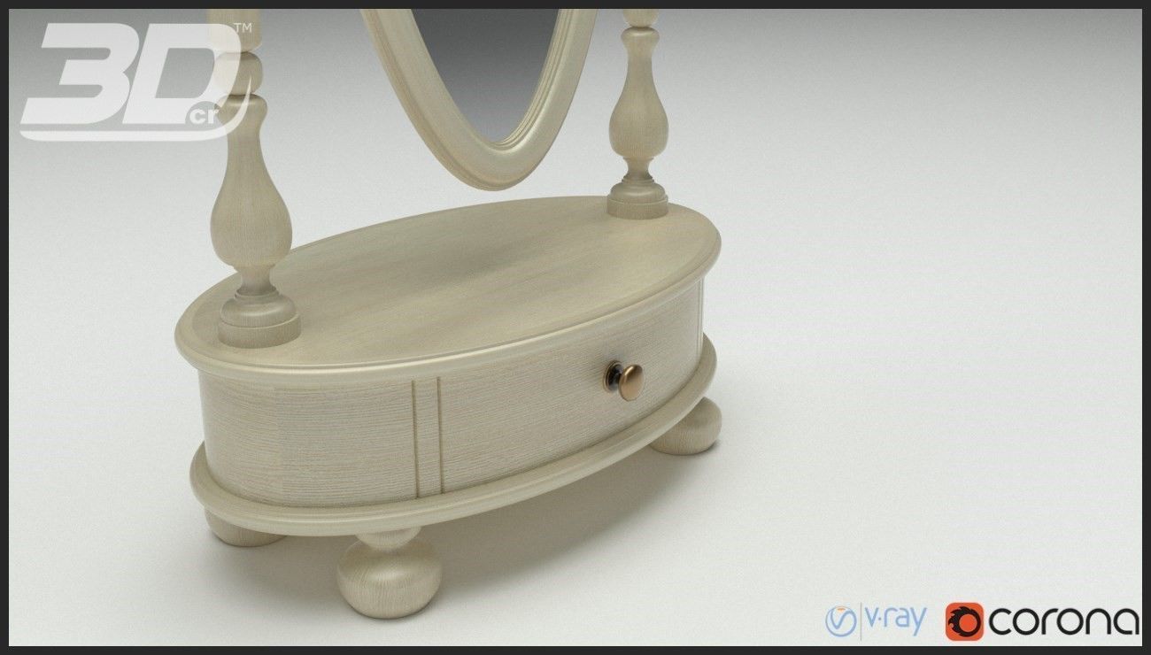 Acacia Mirror 3D model_1