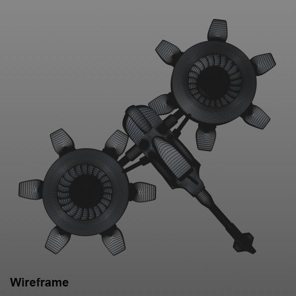 Sci-Fi helicopter 3D model_4