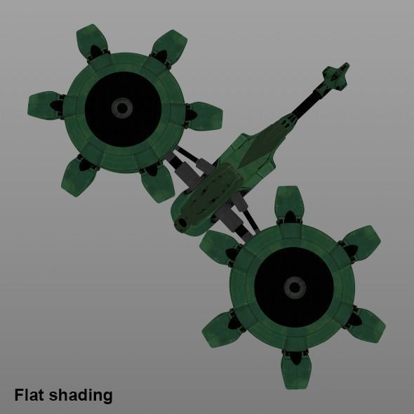 Sci-Fi helicopter 3D model_2